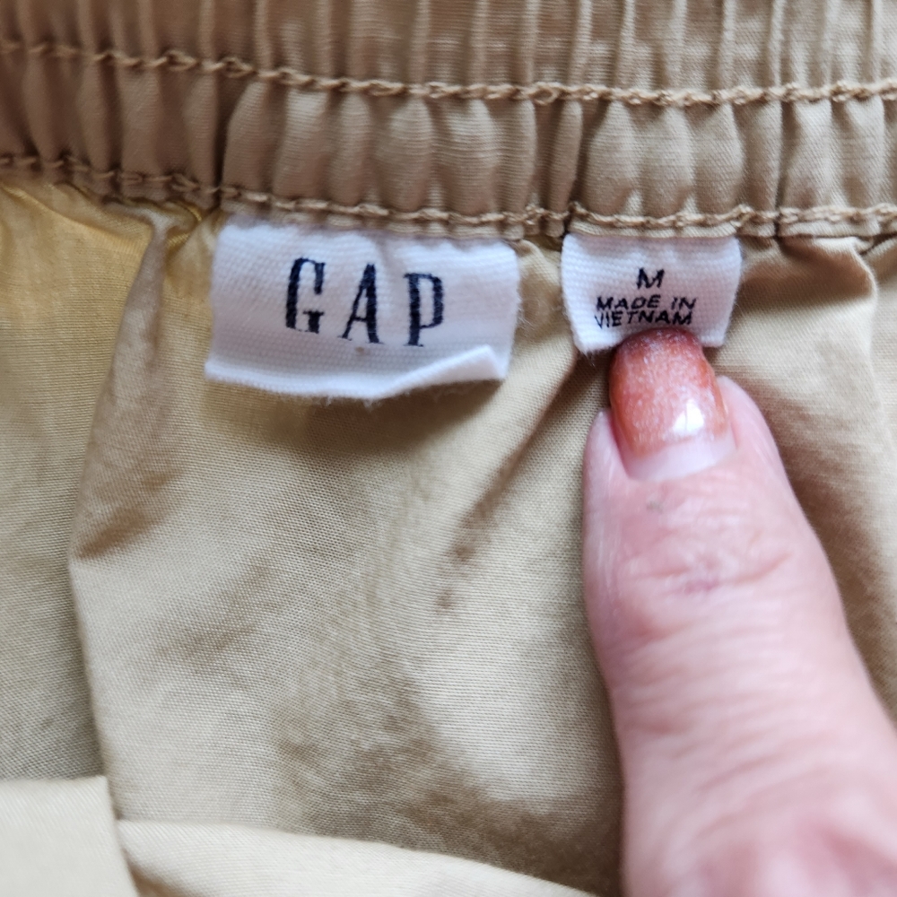 Gap Tan Cotton Skirt w/Pockets Elasticized Waist , Size M - Picture 3 of 7